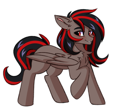Size: 2740x2516 | Tagged: safe, artist:pesty_skillengton, oc, oc only, oc:sherman, pegasus, pony, high res, male, raised hoof, simple background, smiling, solo, transparent background