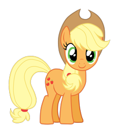 Size: 1841x1921 | Tagged: safe, artist:cindystarlight, applejack, earth pony, pony, g4, cute, female, jackabetes, simple background, solo, transparent background, vector