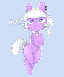 Size: 630x754 | Tagged: safe, artist:asnarfart, oc, oc only, earth pony, anthro, cute, pink, purple, solo
