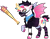 Size: 833x643 | Tagged: safe, alternate version, artist:lastnight-light, oc, oc only, oc:rock candy, alicorn, bat pony, bat pony alicorn, pony, bat wings, clothes, female, horn, jacket, leather jacket, mare, mask, nail bat, simple background, socks, solo, spiked wristband, striped socks, transparent background, wings, wristband