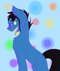 Size: 2010x2356 | Tagged: safe, artist:toptian, oc, oc only, earth pony, pony, abstract background, chest fluff, earth pony oc, high res, male, open mouth, solo, stallion, tongue out
