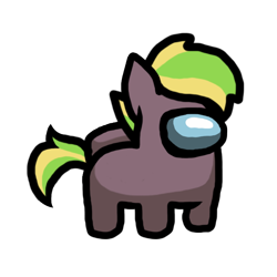 Size: 550x550 | Tagged: safe, artist:ebunix, oc, oc only, oc:lightflare, pony, among us, crossover, simple background, simple shading, solo, transparent background