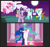 Size: 2849x2696 | Tagged: safe, artist:mlpconjoinment, gilda, pinkie pie, princess celestia, princess ember, princess luna, rainbow dash, rarity, silverstream, spike, twilight sparkle, oc, oc:vocal love, g4, conjoined, fusion, fusion:princess ember, fusion:rarity, high res, multiple heads, this will end in jail time, three heads, two heads, wat, we have become one, what has magic done, what has science done