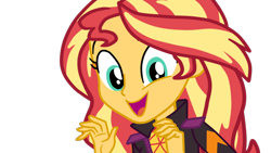 Size: 1920x1080 | Tagged: safe, artist:gmaplay, sunset shimmer, equestria girls, equestria girls series, g4, how to backstage, spoiler:eqg series (season 2), cute, female, shimmerbetes, simple background, solo, sunset shimmer day, transparent background