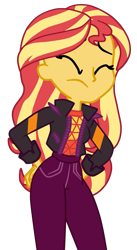 Size: 775x1413 | Tagged: safe, artist:gmaplay, sunset shimmer, equestria girls, equestria girls series, g4, sunset's backstage pass!, spoiler:eqg series (season 2), bunset shimmer, female, hip, literal butthurt, pain, simple background, solo, spanked, sunset shimmer day, transparent background