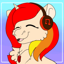 Size: 900x900 | Tagged: safe, artist:euspuche, part of a set, oc, oc only, pony, unicorn, animated, bouncing, bust, chest fluff, gif, portrait, simple background, smiling, solo, tweening