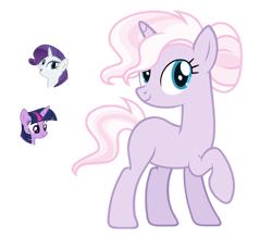 Size: 1024x891 | Tagged: safe, artist:sapphiretwinkle, rarity, twilight sparkle, oc, pony, unicorn, g4, female, group, magical lesbian spawn, mare, offspring, parent:rarity, parent:twilight sparkle, parents:rarilight, simple background, transparent background