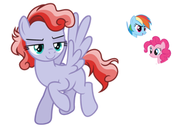 Size: 1024x733 | Tagged: safe, artist:sapphiretwinkle, pinkie pie, rainbow dash, oc, pegasus, pony, g4, female, group, magical lesbian spawn, mare, offspring, parent:pinkie pie, parent:rainbow dash, parents:pinkiedash, simple background, transparent background