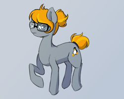 Size: 1500x1200 | Tagged: safe, artist:plaguemare, oc, oc only, oc:linux gf, earth pony, pony, drawthread, glasses, linux, ponified, simple background, solo