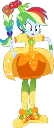 Size: 1409x3295 | Tagged: safe, artist:static51302, rainbow dash, equestria girls, equestria girls specials, g4, my little pony equestria girls: better together, my little pony equestria girls: holidays unwrapped, o come all ye squashful, braid, clothes, converse, cornucopia costumes, dress, female, shoes, simple background, solo, transparent background, vector