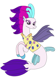 Size: 2355x3264 | Tagged: safe, artist:supahdonarudo, queen novo, seapony (g4), fanfic:a royal getaway, between dark and dawn, g4, my little pony: the movie, clothes, hawaiian shirt, high res, shirt, simple background, transparent background