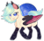 Size: 1024x943 | Tagged: safe, artist:sadelinav, oc, oc only, oc:fire heart, bat pony, pony, chibi, clothes, eye clipping through hair, female, mare, simple background, socks, solo, thigh highs, transparent background