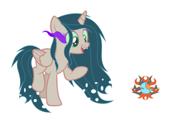 Size: 2840x1992 | Tagged: safe, artist:twilightcraft, oc, oc only, oc:dark crystal, pony, female, next generation, parent:queen chrysalis, simple background, solo, sombra eyes, white background