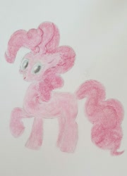 Size: 1440x2000 | Tagged: safe, artist:senkon, pinkie pie, g4, dry pastel, made following a tutorial, missing cutie mark, traditional art, tutorial