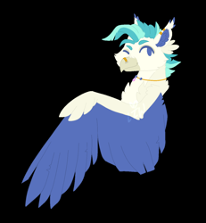 Size: 1200x1300 | Tagged: safe, artist:lepiswerid, terramar, classical hippogriff, hippogriff, g4, ear piercing, earring, jewelry, male, marsverse, necklace, nose piercing, nose ring, one eye closed, piercing, redesign, solo, wings, wink, winking at you