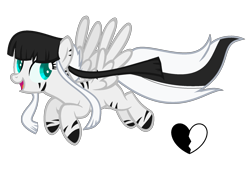 Size: 1989x1394 | Tagged: safe, artist:chiarinuk, oc, oc only, oc:laura the zony, pony, flying, simple background, solo, transparent background, zony oc