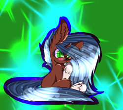 Size: 2584x2321 | Tagged: safe, artist:itzalayah, oc, oc only, oc:blacklight, pony, unicorn, blushing, high res, horn, long ears, long hair, long tail, solo, tongue out, unicorn oc