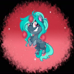 Size: 1600x1596 | Tagged: safe, artist:missbramblemele, oc, oc only, oc:proxy server, earth pony, pony, trotcon, trotcon online, chibi, convention mascot, deviantart watermark, female, mare, obtrusive watermark, solo, watermark