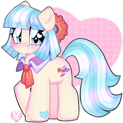Size: 2989x3000 | Tagged: safe, artist:bunxl, coco pommel, earth pony, pony, g4, blushing, cocobetes, cute, eye clipping through hair, female, heart eyes, high res, mare, shy, simple background, solo, transparent background, wingding eyes
