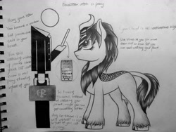 Size: 1440x1080 | Tagged: safe, artist:henry forewen, kirin, pony, female, monochrome, solo, traditional art