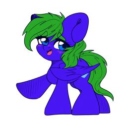 Size: 2000x2000 | Tagged: safe, artist:etoz, derpibooru exclusive, oc, oc only, oc:aquagrass, pegasus, pony, blushing, female, happy, high res, mare, open mouth, pegasus oc, simple background, sketch, smiling, transparent background, wings