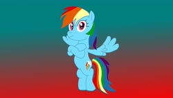 Size: 4320x2432 | Tagged: safe, artist:the double u, rainbow dash, pegasus, pony, g4, flying upwards, spread wings, the element of loyalty, wings