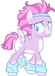 Size: 1830x2540 | Tagged: safe, artist:kurosawakuro, oc, oc only, pegasus, pony, base used, leg warmers, magical lesbian spawn, male, offspring, parent:lily longsocks, parent:wind sprint, pegasus oc, simple background, solo, teenager, transparent background, wings