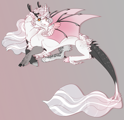 Size: 2292x2221 | Tagged: safe, artist:seffiron, oc, oc only, oc:mono mystery, draconequus, hybrid, draconequus oc, high res, interspecies offspring, male, offspring, parent:discord, parent:princess celestia, parents:dislestia, solo