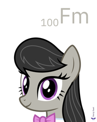 Size: 4000x5000 | Tagged: safe, artist:parclytaxel, octavia melody, earth pony, pony, series:joycall6's periodic table, g4, .svg available, 100, absurd resolution, bowtie, bust, chemistry, cute, female, fermium, looking at you, mare, periodic table, portrait, simple background, smiling, solo, tavibetes, vector, white background