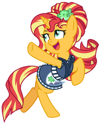 Size: 1024x1275 | Tagged: safe, artist:dstears, artist:emeraldblast63, sunset shimmer, pony, unicorn, equestria girls, g4, good vibes, my little pony equestria girls: summertime shorts, equestria girls ponified, female, food, ponified, redraw, simple background, solo, sunset sushi, sushi, transparent background