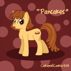 Size: 567x567 | Tagged: safe, artist:caramelcookie, oc, oc only, oc:pancakes, earth pony, pony, earth pony oc, female, solo