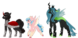 Size: 1280x636 | Tagged: safe, artist:nesquake, cozy glow, king sombra, queen chrysalis, g4, simple background, transparent background
