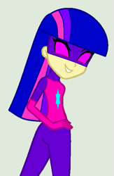 Size: 407x625 | Tagged: safe, artist:jadeharmony, artist:kingbases, twilight sparkle, human, equestria girls, g4, base used, clothes, female, gloves, gray background, grin, humanized, mask, simple background, smiling, solo, spandex, superhero