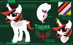 Size: 1131x707 | Tagged: safe, artist:wulfieshydev, oc, oc only, alicorn, pony, alicorn oc, bust, chest fluff, ear fluff, fangs, female, glowing horn, horn, mare, not blackjack, reference sheet, smiling, two toned wings, wings