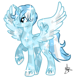 Size: 2449x2449 | Tagged: safe, artist:oceanhorse00, oc, oc only, oc:blayze, alicorn, crystal alicorn, crystal pony, pony, alicorn oc, crystallized, high res, horn, male, simple background, solo, transparent background, vector, wings