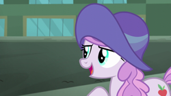 Size: 1280x720 | Tagged: safe, screencap, pearmain worcester, earth pony, pony, g4, made in manehattan, female, hat, mare