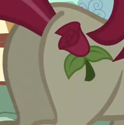 Size: 936x943 | Tagged: safe, screencap, roseluck, earth pony, pony, a friend in deed, g4, butt, butt only, butt tail, cropped, female, pictures of butts, plot, rosebutt, solo