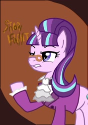 Size: 1448x2048 | Tagged: safe, artist:ohmi_rin, snowfall frost, starlight glimmer, pony, unicorn, g4, clothes, glasses, solo