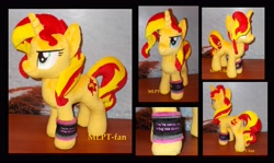 Size: 4432x2640 | Tagged: safe, artist:calusariac, sunset shimmer, pony, g4, high res, irl, photo, plushie, solo