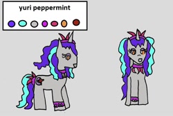 Size: 892x597 | Tagged: safe, artist:ask-luciavampire, oc, oc:yuri peppermint, pony, unicorn, ask ponys gamer club