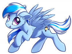 Size: 1600x1200 | Tagged: safe, artist:ravistdash, derpibooru exclusive, oc, oc only, oc:ravist, pegasus, pony, ear fluff, simple background, smiling, solo, white background, wings