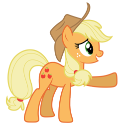 Size: 6553x6750 | Tagged: safe, artist:estories, applejack, earth pony, pony, g4, absurd resolution, hat, simple background, solo, transparent background, vector