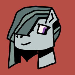 Size: 4000x4000 | Tagged: safe, artist:switcharoo, marble pie, earth pony, pony, g4, bust, female, mare, red background, simple background