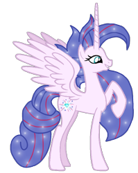 Size: 1080x1355 | Tagged: safe, artist:徐詩珮, oc, oc only, oc:aurora (tempest's mother), alicorn, pony, g4, alicornified, alternate universe, female, older, race swap, simple background, solo, transparent background