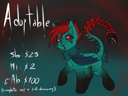 Size: 700x525 | Tagged: safe, artist:zobaloba, oc, oc only, bat pony, original species, pony, adoptable, auction, auction open, augmented tail, forked tongue, smiling, solo, tailmouth, tongue out