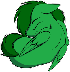 Size: 621x640 | Tagged: safe, artist:notetaker, part of a set, oc, oc only, oc:thundercloud, pegasus, pony, :<, curled up, eyes closed, male, simple background, sleeping, solo, transparent background