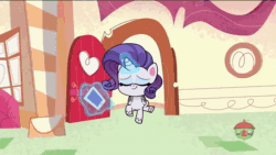 Size: 1920x1080 | Tagged: safe, screencap, rarity, alicorn, pony, g4.5, my little pony: pony life, zound off, alicornified, animated, animation error, eyes closed, female, floating heart, heart, majestic as fuck, mare, no sound, prancing, race swap, raricorn, smiling, solo, spot the alicorn, sugarcube corner, tablet, webm, wings