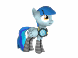 Size: 640x480 | Tagged: safe, artist:batponyecho, oc, oc only, pegasus, pony, 3d, animated, clothes, cutie mark, meme, pigeon toed, simple background, socks, solo, source filmmaker, striped socks, tail, white background, wings