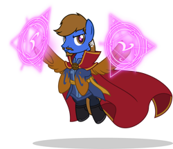 Size: 1280x1108 | Tagged: safe, artist:mlp-trailgrazer, oc, oc only, oc:gamelink, pony, clothes, cosplay, costume, doctor strange, simple background, solo, transparent background