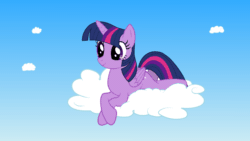 Size: 1920x1080 | Tagged: safe, artist:ursamanner, twilight sparkle, alicorn, pony, g4, anatomically incorrect, animated, cloud, crossed hooves, cute, female, gif, incorrect leg anatomy, legs don't bend like that, mare, on a cloud, show accurate, sitting, sitting on a cloud, sky, smiling, solo, twiabetes, twilight sparkle (alicorn)